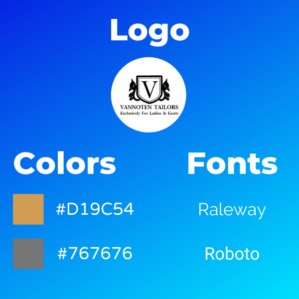 Vannoten Tailors Logo Fonts Colors